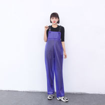 Hometown line thickened half-body strap rainproof water pants mens and womens fishing conjoined body water fork water pants wear-resistant