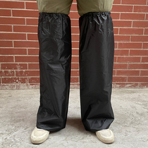 Plus velvet warm rain-proof pants set adult trouser legs bunched waterproof outdoor fishing mountain climbing leg pants waterproof pants poncho