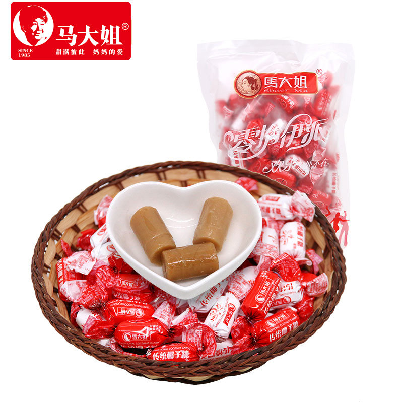 Beijing Horse Great Brother-in-law Coconut Sugar 500 gr Traditional Coconut Juice Sugar Hard Sugar Casual Snack Candy