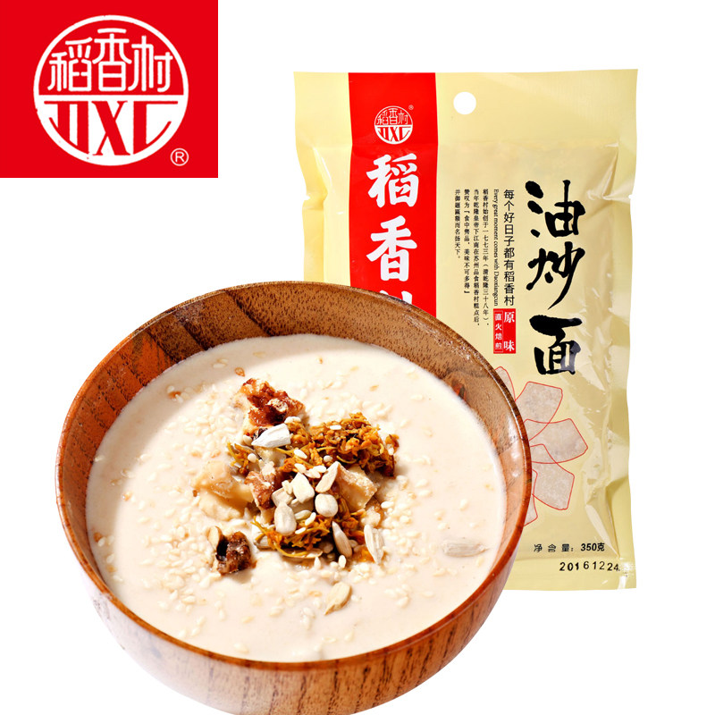 Rice Fragrant Village Oil Fried Noodles 350g Breakfast Original Taste Sugar Alcohol Oil Fried Noodles Tasty Pastry Heart Terte 2 pieces