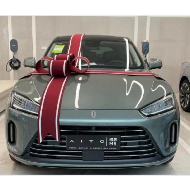 Car Delivery Ceremony Bowknot Big Red Flower Car 4S Shop Exhibition Hall Layout New Delivery Bowknot Decoration Two-color Ceremony