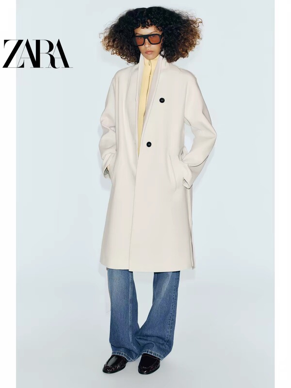 September Zara Domestic Genuine Product Purchasing Agent 3046327 Women's 2-Color Soft Belt Coat Jacket 3046/327