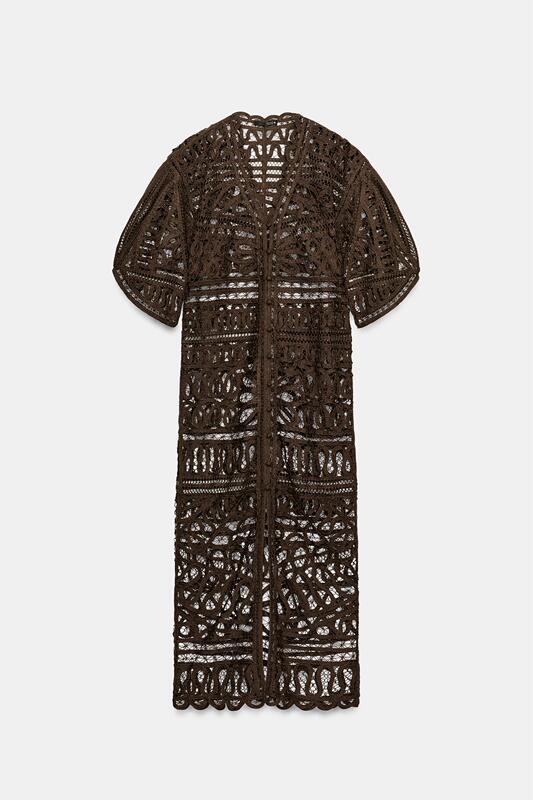 July Zara Domestic Genuine Product Purchasing Agent 4786/252 Women's Crochet Long Dress 4786252 July Zara Domestic Genuine Product Purchasing Agent 4786/252 Women's Crochet Long Dress 4786252