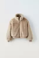 Октябрь Zara Подлинная домашняя покупка 3791/702 3791702 Girl Artificial Effect Jacket