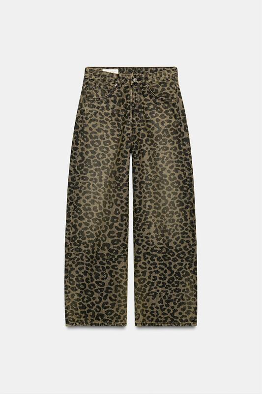 August Zara Domestic Genuine Product Purchasing Agent 4365/211 Women's Mid-Waist Leopard Print Loose Jeans 4365211 August Zara Domestic Genuine Product Purchasing Agent 4365/211 Women's Mid-Waist Leopard Print Loose Jeans 4365211