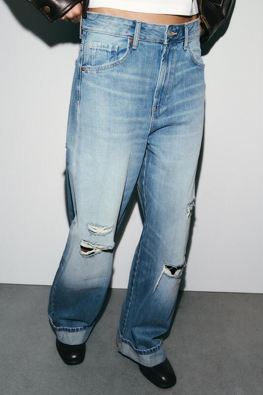 February 32 Indigo Zara Domestic Genuine Product Purchasing Agent 8727/035 Women's Multi-Color Ripped Jeans 4060/035
