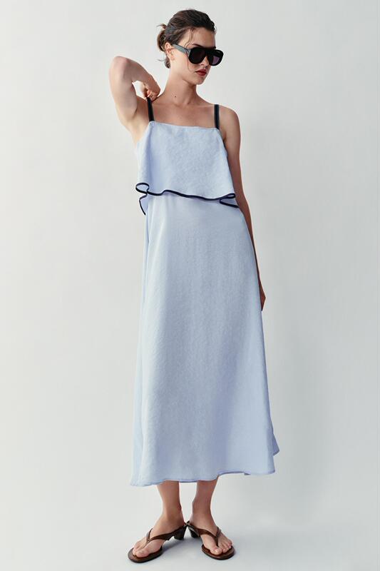 July Zara Domestic Genuine Product Purchasing Agent 0387/159 Women's Patchwork Midi Dress 0387159 July Zara Domestic Genuine Product Purchasing Agent 0387/159 Women's Patchwork Midi Dress 0387159