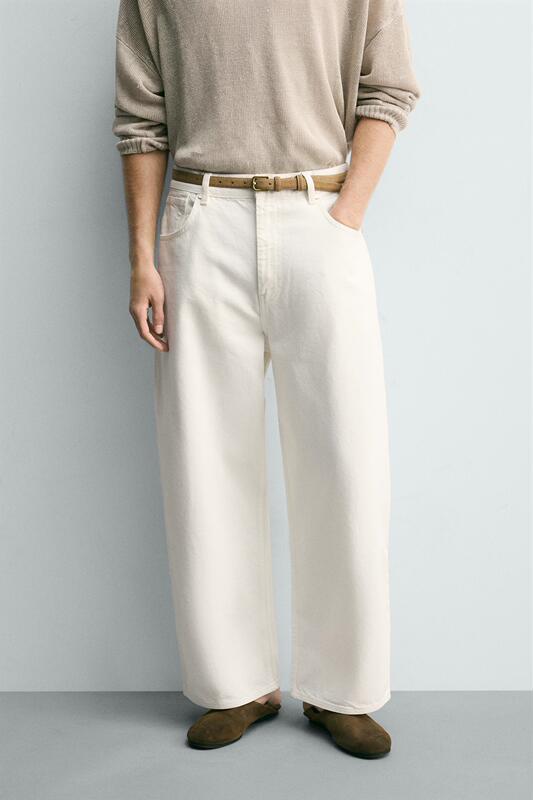 June Zara Domestic Genuine Product Purchasing Agent 5585/437 Men's Cotton Mid-Waist Rigid Wide-Leg Jeans 5585437 June Zara Domestic Genuine Product Purchasing Agent 5585/437 Men's Cotton Mid-Waist Rigid Wide-Leg Jeans 5585437