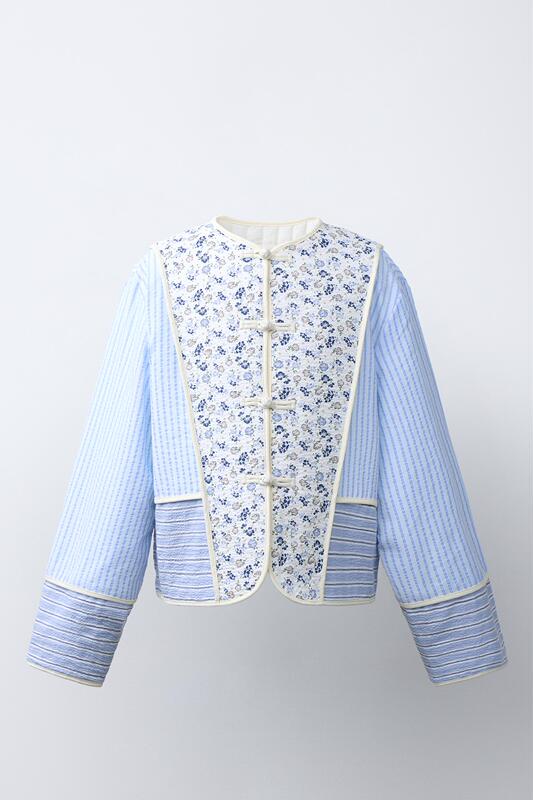 April Zara Genuine Domestic Purchasing Agent 8741/609 Girls' Patchwork Cotton Long-Sleeved Jacket 8741609