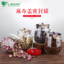 Glass sealed jar sealed bottle coffee bean sealed jar food fresh-keeping can storage tank storage box