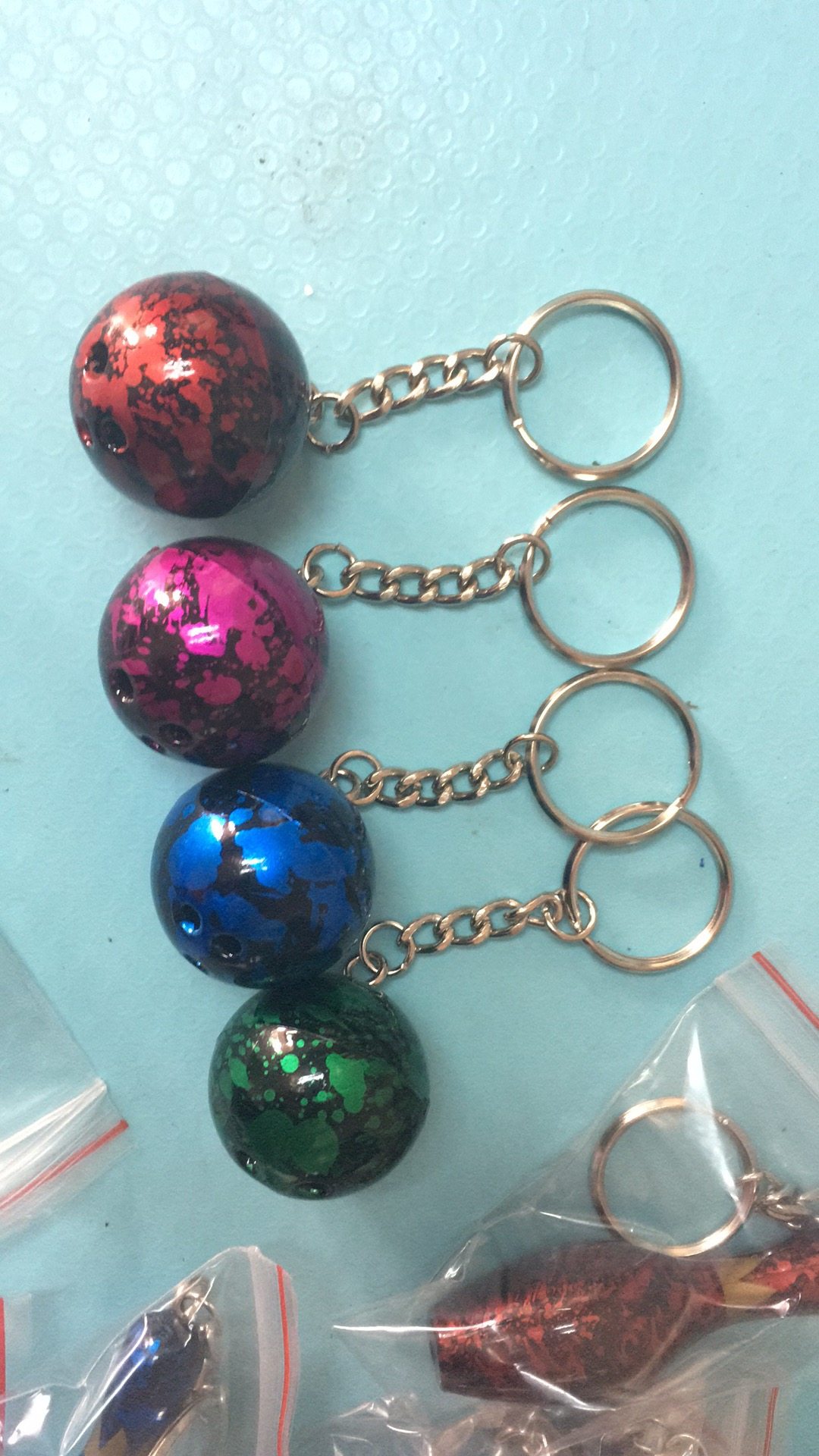 Bowling Bottle Bowling Key Button Lock Catch Pendant Pendant (S.