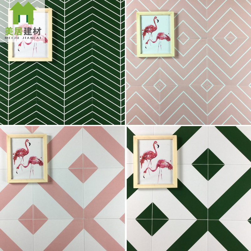 Makeup Room Tile Dining Room Background Wall Flower Sheet Kitchen Makeup Room Pink Green Wall Brick Art Flower Brick 300