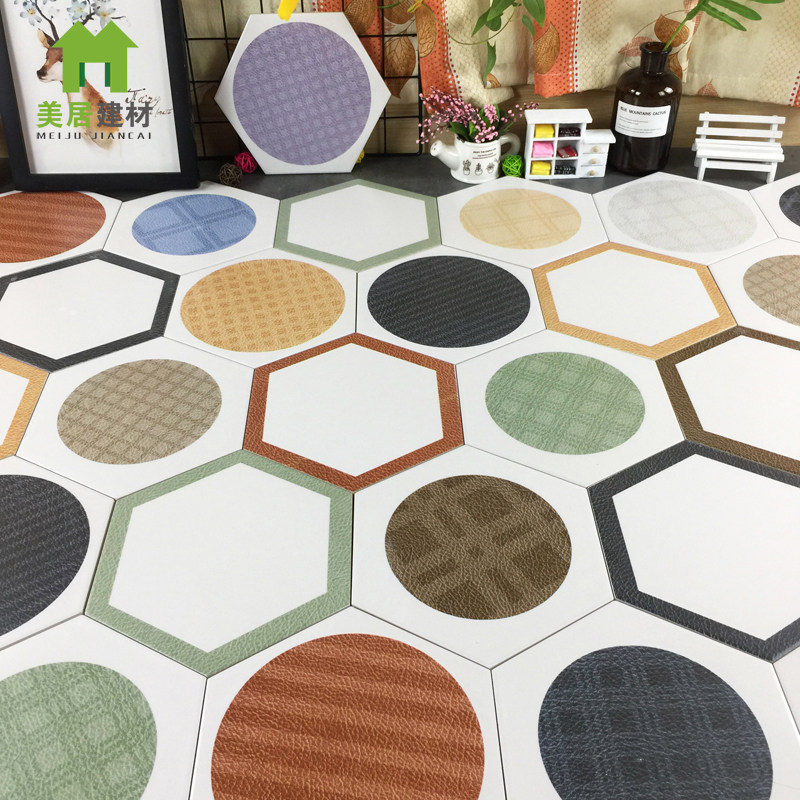 Nordic Hexagon Flower Brick 200 Hexagon Brick Dining Room Clothing Shop Dressing Room Balcony Wall Brick Non-slip Ground Floor