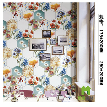  Nordic hexagonal tiles Flower tiles Bathroom floor tiles Bedroom wall background wall tiles Hexagonal tiles
