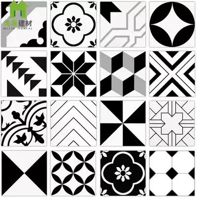 Nordic wall tiles color black and white tiles 300 dining room ktv bar antique tile tile kitchen powder room non-slip floor tiles