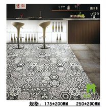  Hexagonal tiles Restaurant special tiles Bathroom floor tiles Bedroom wall background wall tiles black and white gray