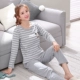 Bộ đồ ngủ dài tay mùa xuân và cotton mùa hè Phụ nữ Hàn Quốc kích thước lớn phần mỏng mùa thu và mùa đông có thể được mặc bên ngoài bộ đồ dịch vụ gia đình đồ ngủ pijama