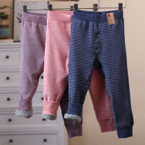 Childrens expanded fiber warm pants wear boys long pants double thick middle-aged girls boneless autumn and winter pants