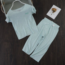 Nini Keke childrens underwear T-shirt set boys and girls clothes counter Modal unscathed short sleeve thin pajamas