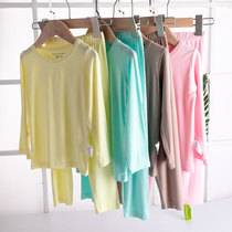 Children Modal Pajamas Summer Boys and Girls Long Sleeves Thin Home Clothes Baby Set Parent Air Conditioning Clothing