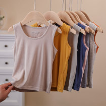 Modale threaded childrens vest boy girls clothing with bottomless sleeveless T-shirt baby No marks pure color harness