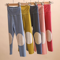 Child Duvet High Waist Kneecap Warm Pants Boy Girl Baby Girl Baby Gafu With Heart Cut No Marks Fever Autumn Pants Autumn Winter