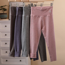 High-waisted belly pants hot velvet warm pants boys and girls solid color leggings childrens thick trousers autumn and winter