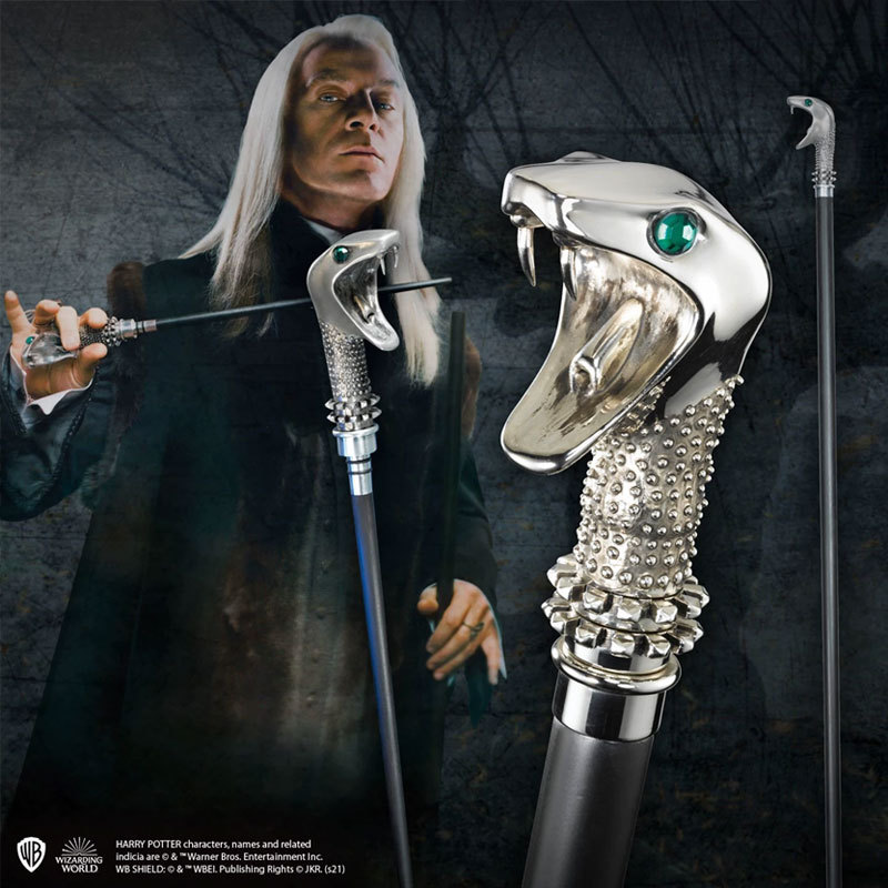 Harry Potter Merchandise Lucius Snake Wand in Stock Malfoy Snake Head Wand Limited Edition Cosplay Long-Handled Walking Stick