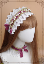 * Miss Melanie * Pearl Lace Bow Pseudo-Hairband Cyla Lolita KC