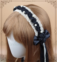 Original * Sister Carrie * Pleated Ratband Lacy Headband-babydoll Lolita Accessories