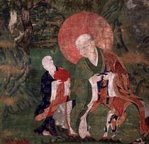 Qing Thangka Buddha Luohan Kanakavatsa electronic picture decoration printing identification copy Chinese painting material