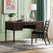 And New Years home solid wood desk computer table and chairs Modern American light luxury writing desk desk desk book room home