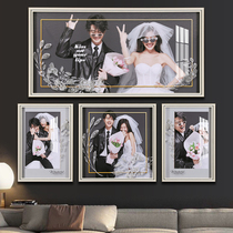Wedding Dress Photo Photo Frame Hanging Wall Production High-end Shadow Building Late Product Photos Magnify Wedding Eight Sets Combination Suit