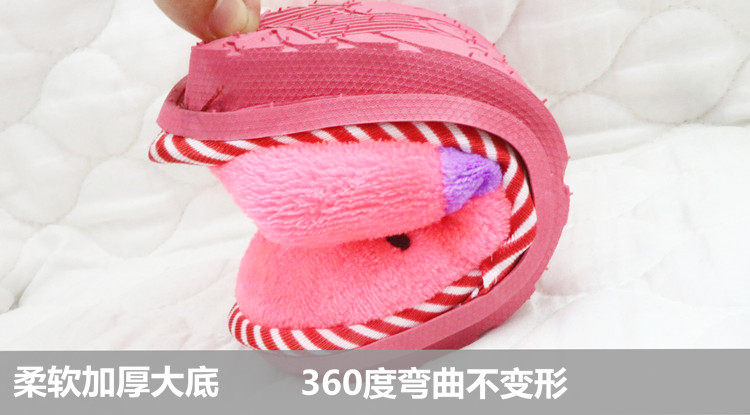 Pantoufles enfants en suède pour hiver - semelle plastique - Ref 1017084 Image 12