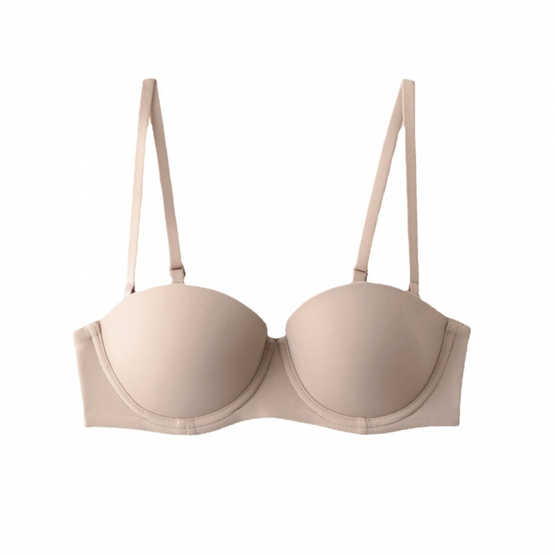 New Glossy Seamless Soft Underwire Large Size Bra Sexy Small Chest Push-Up Half Cup Strapless Non-Slip Underwear for Women New Glossy Seamless Soft Underwire Large Size Bra Sexy Small Chest Push-Up Half Cup Strapless Non-Slip Underwear for Women