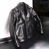 Muhran Dauma Leather Jacket Flap of Wax Dyeing Retro Day Ensemble Dermis Leather Clothing Male Locomotives Brake Jacket Tide