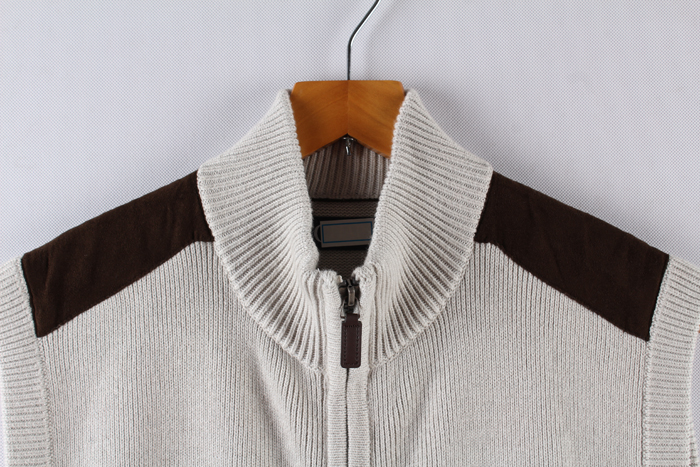 Kích thước lớn cotton nam dây kéo dày kaki ánh sáng áo vest khoác nam