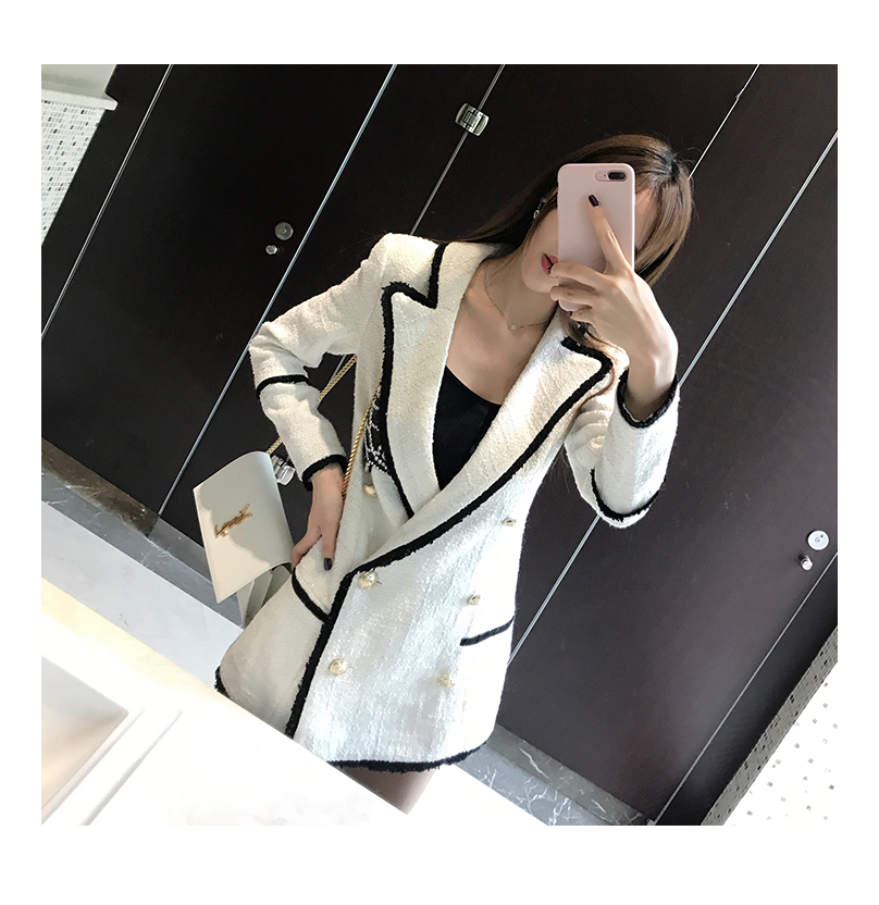 Mùa thu 2018 mới của phụ nữ phiên bản Hàn Quốc của những chiếc áo khoác lửng nữ có dây buộc đôi áo da nữ đẹp