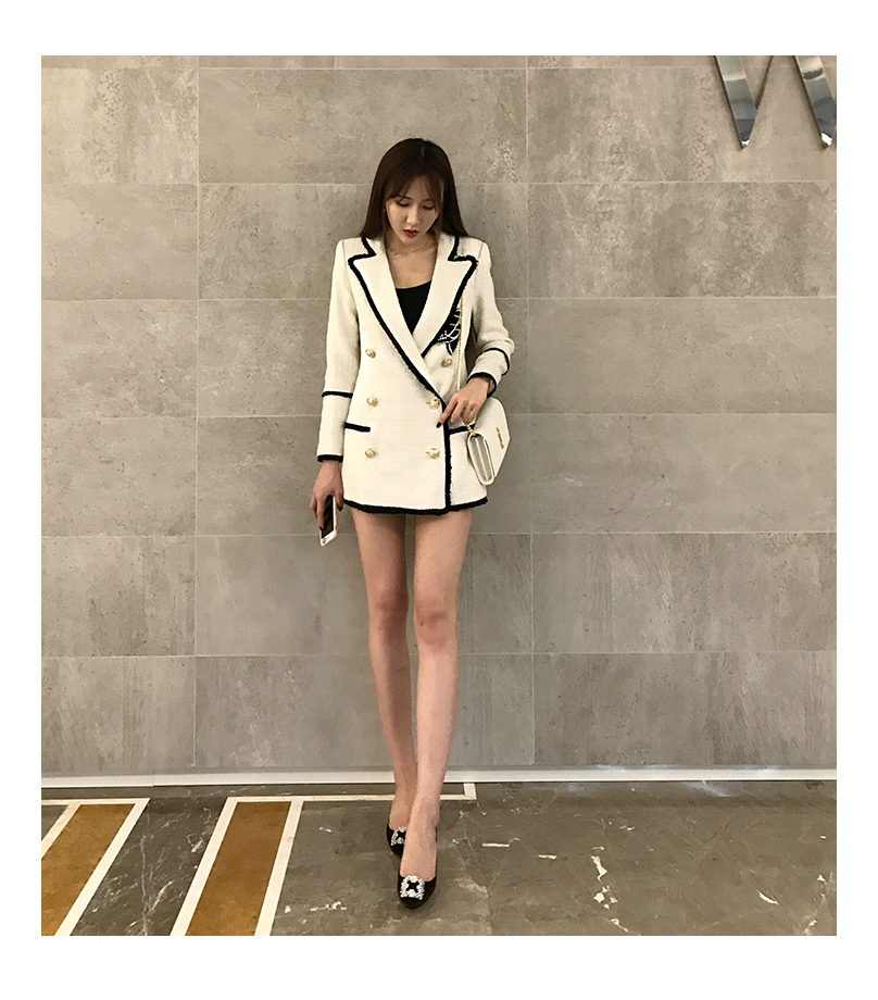 Mùa thu 2018 mới của phụ nữ phiên bản Hàn Quốc của những chiếc áo khoác lửng nữ có dây buộc đôi áo da nữ đẹp