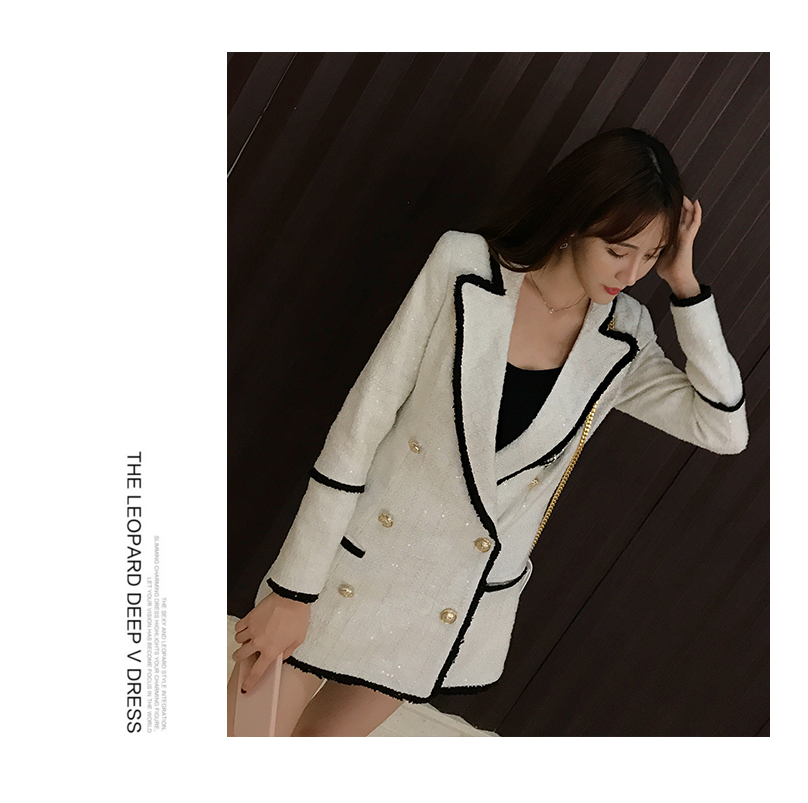 Mùa thu 2018 mới của phụ nữ phiên bản Hàn Quốc của những chiếc áo khoác lửng nữ có dây buộc đôi áo da nữ đẹp