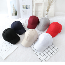 Pure cotton parent-child solid color cap children candy cotton baseball cap Korean version of male and female children cotton shade hat