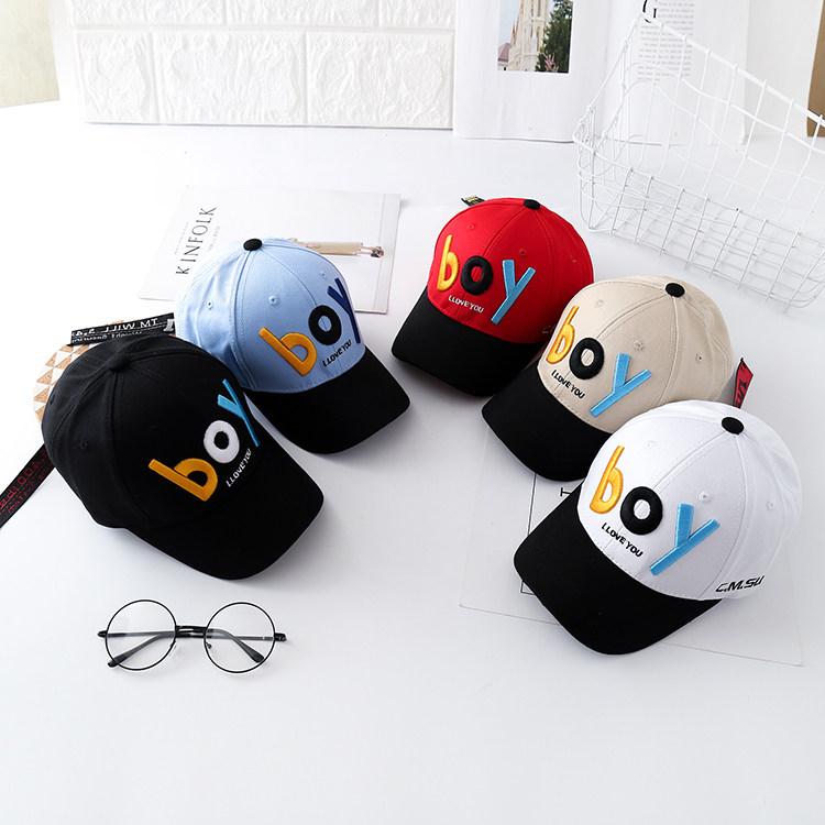 2019 tide brand children's embroidered peaked cap boy hip-hop baseball cap kindergarten baby casual boy hat