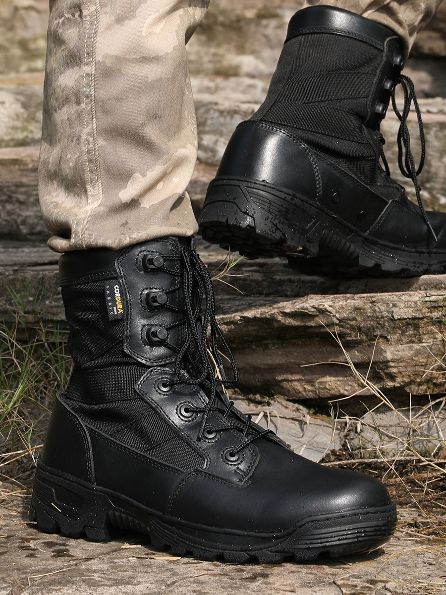 New professional winter outdoor black sand color high-top lace-up military fans ultra-light waterproof desert tactical boots hiking shoes