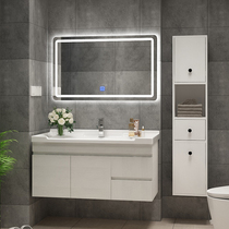Modern simple bathroom cabinet combination wash hand basin cabinet set toilet wash face toilet wash table small apartment