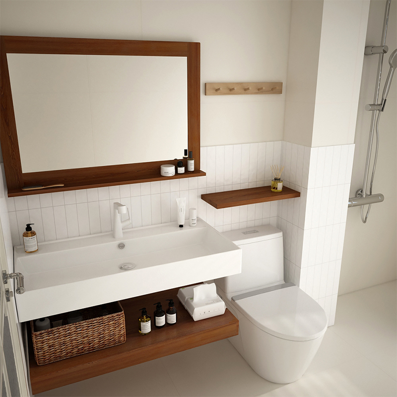 Ceramic Integrated Ocean Basin Bathroom Cabinet Combination French Bathroom Sink Medieval Face Wash Basin Hotel Style