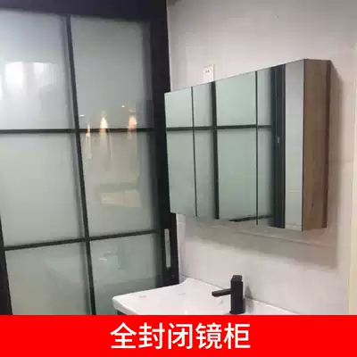 Sold out at a loss Bathroom solid wood mirror cabinet wall-mounted storage mirror mirror box special foreign trade inventory