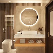 Plain wood color marble countertop basin bathroom cabinet combination toilet face wash sink sink small apartment