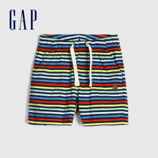 детские штаны gap婴儿纯棉运动裤洋气短裤夏装539352 新款童装条纹宝宝裤子