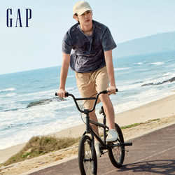 Gap Men's 2024 Summer New Cotton Heavy Drawstring Elastic Shorts Versatile Multicolor Casual Pants 464954