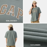 Gap Весенняя хлопковая футболка с коротким рукавом подходит для мужчин и женщин, с печатью вашего логотипа